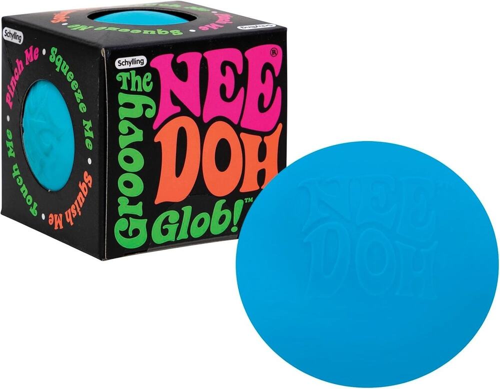 🔥NeeDoh Nee Doh Original The Groovy Glob Squishy Stress Ball Blue NWT🔥